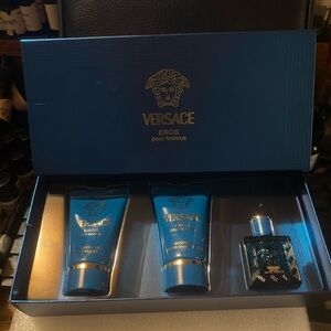 Versace Eros Pour Homme Grooming & Cologne Set - Blue and Gold